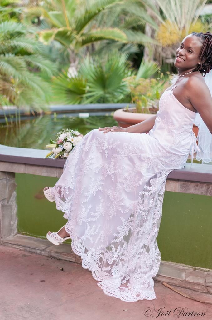 photographe guadeloupe mariage gaelle en robe de mariee