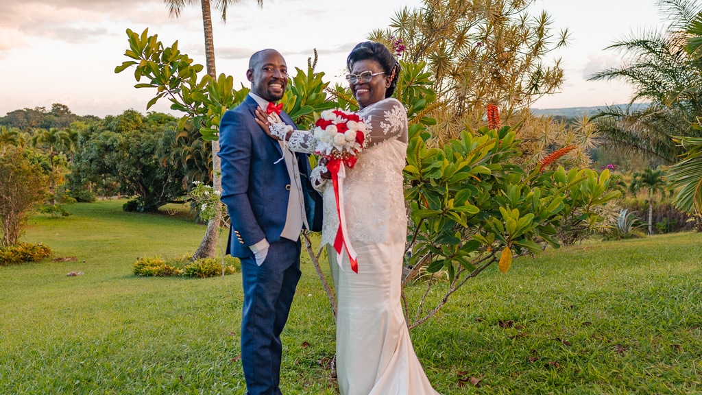 Photo couple de marié, mariage en Guadeloupe